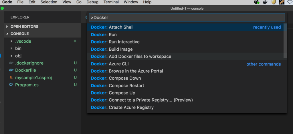 Building .Net Core apps in Docker with VSCode on Mac or Windows – solidfish